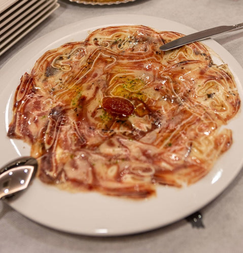 RECETA CON CARPACCIO DE OREJA DE CERDO