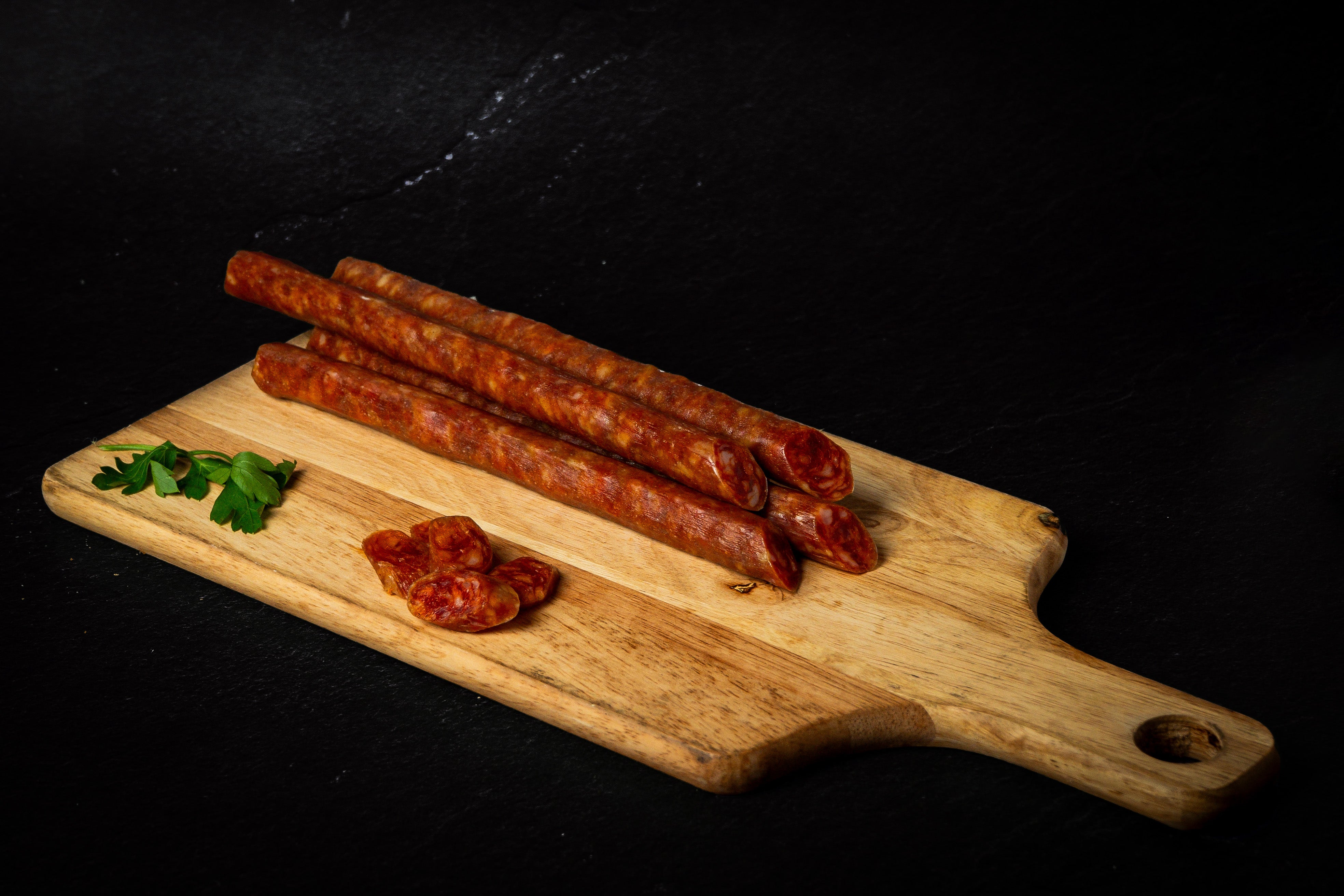 Chorizo de pascua. Minis snacks listos para comer.