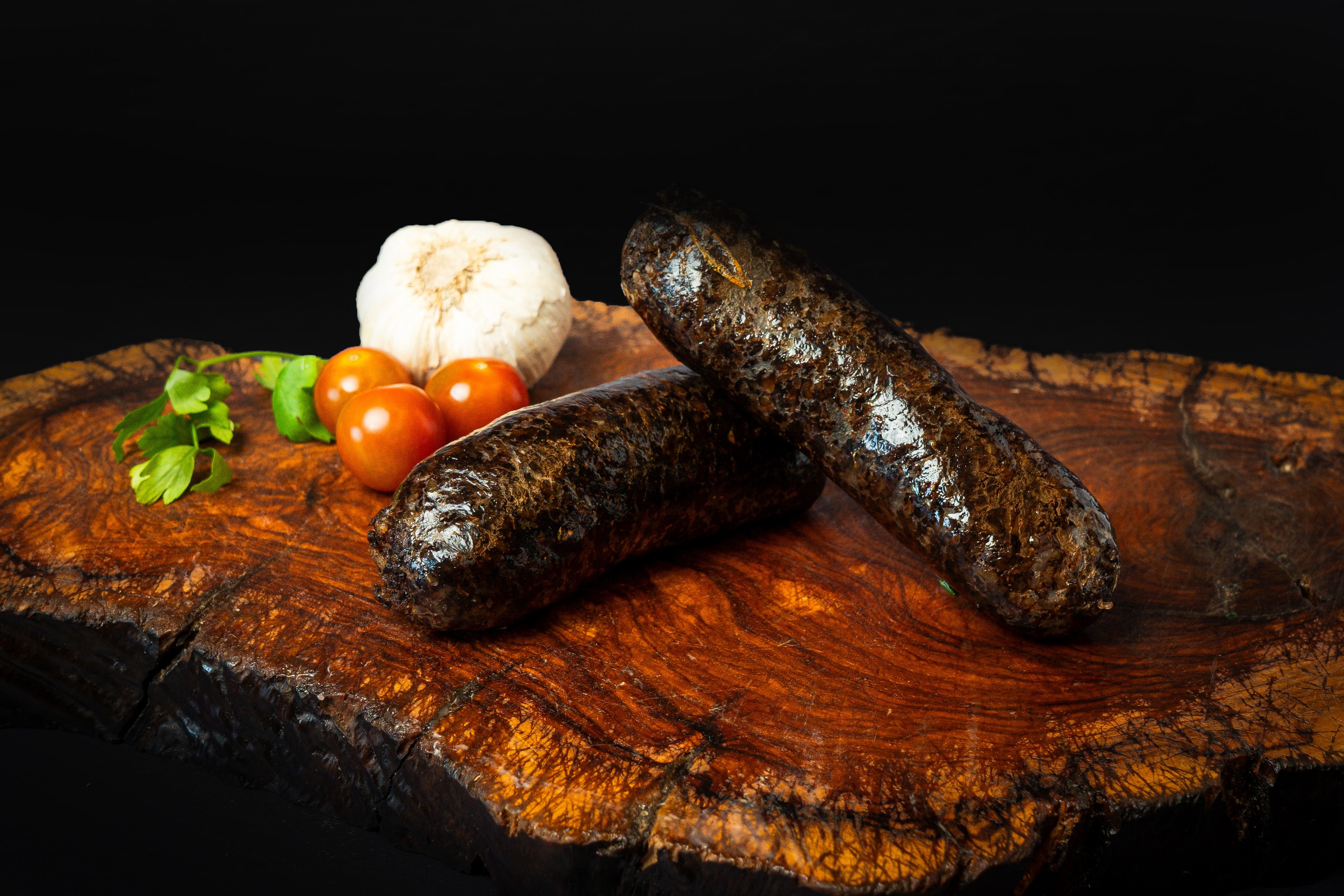 Morcilla de arroz pasada por la brasa.